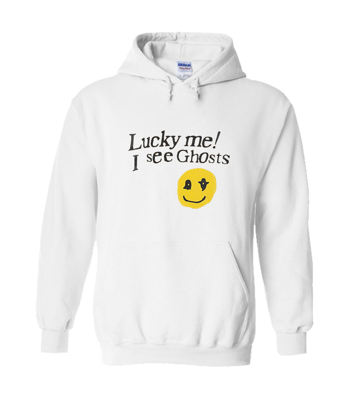 Lucky Me I See Ghosts Hoodie White