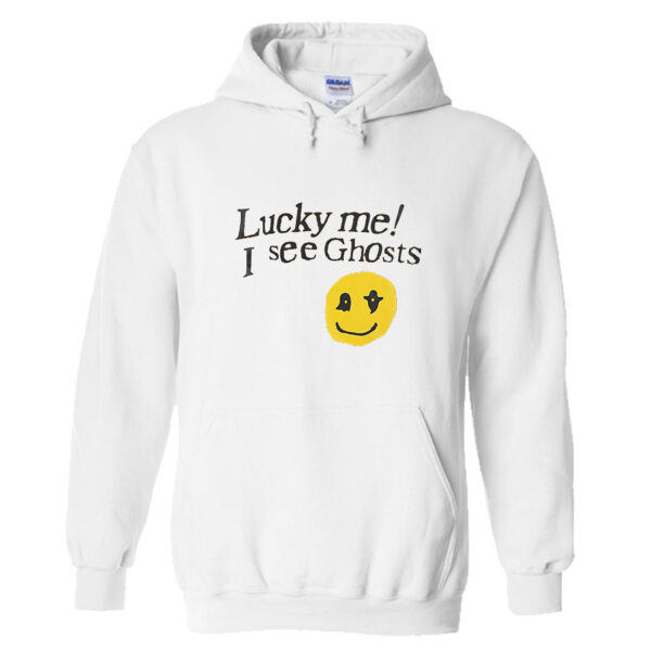 Lucky Me I See Ghosts Hoodie White